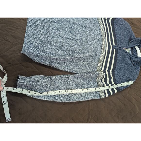 Men's blue 2 tone 1/4 zip knit sweater by Urban Pipeline size Large - Picture 8 of 9